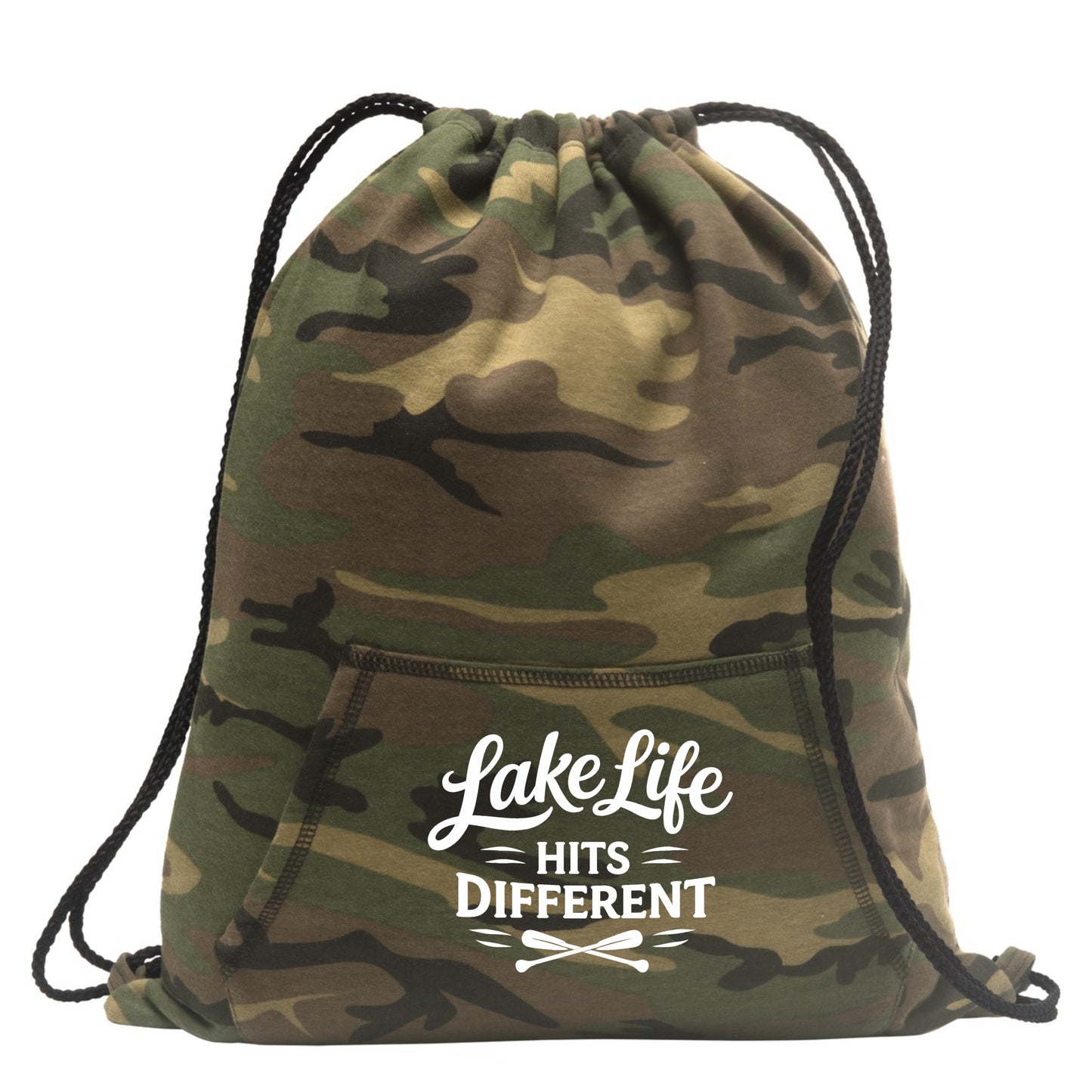 Lake Life Sweatshirt Cinch Bag