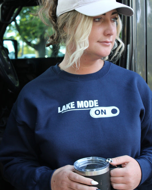 Lake Mode ON Crewneck Sweatshirt