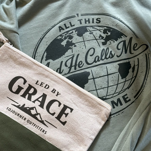 Led By Grace Canvas Bag