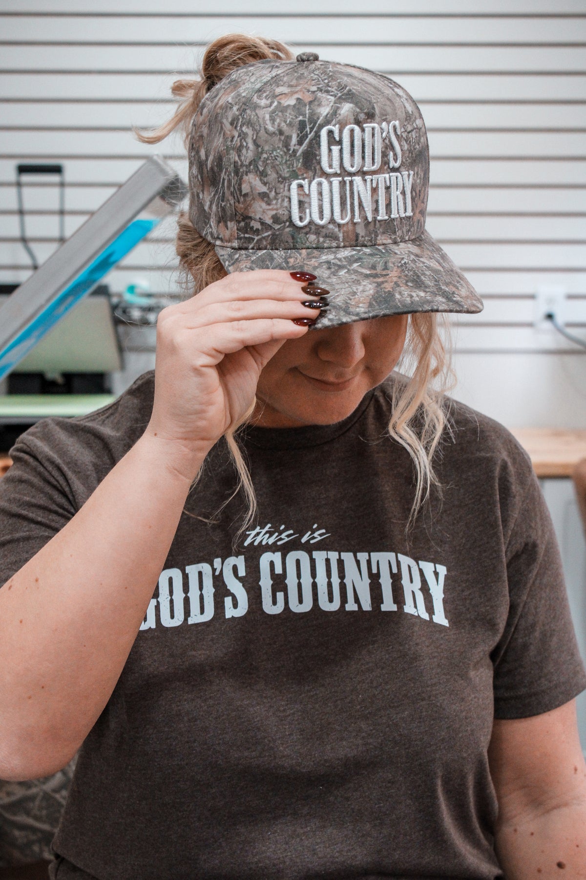God's Country Camo Trucker Hat