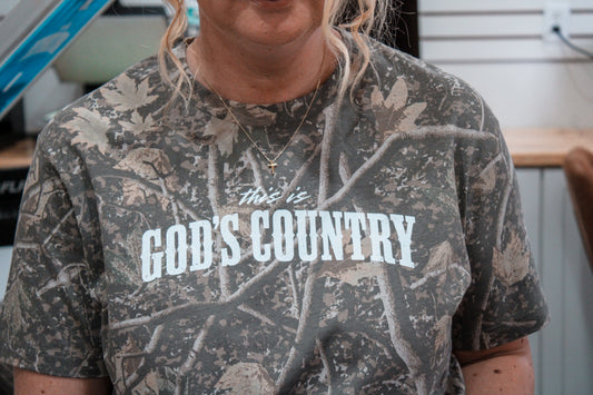 This Is God’s Country Camo Graphic Tee