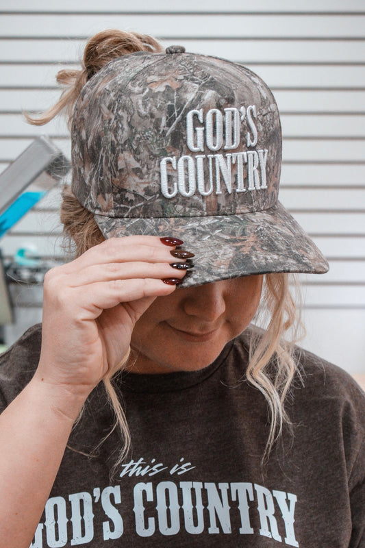 God's Country Camo Trucker Hat