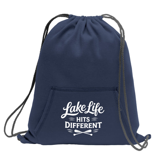 Lake Life Sweatshirt Cinch Bag