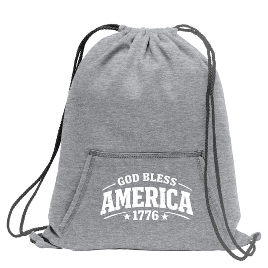 God Bless America Sweatshirt Cinch Bag