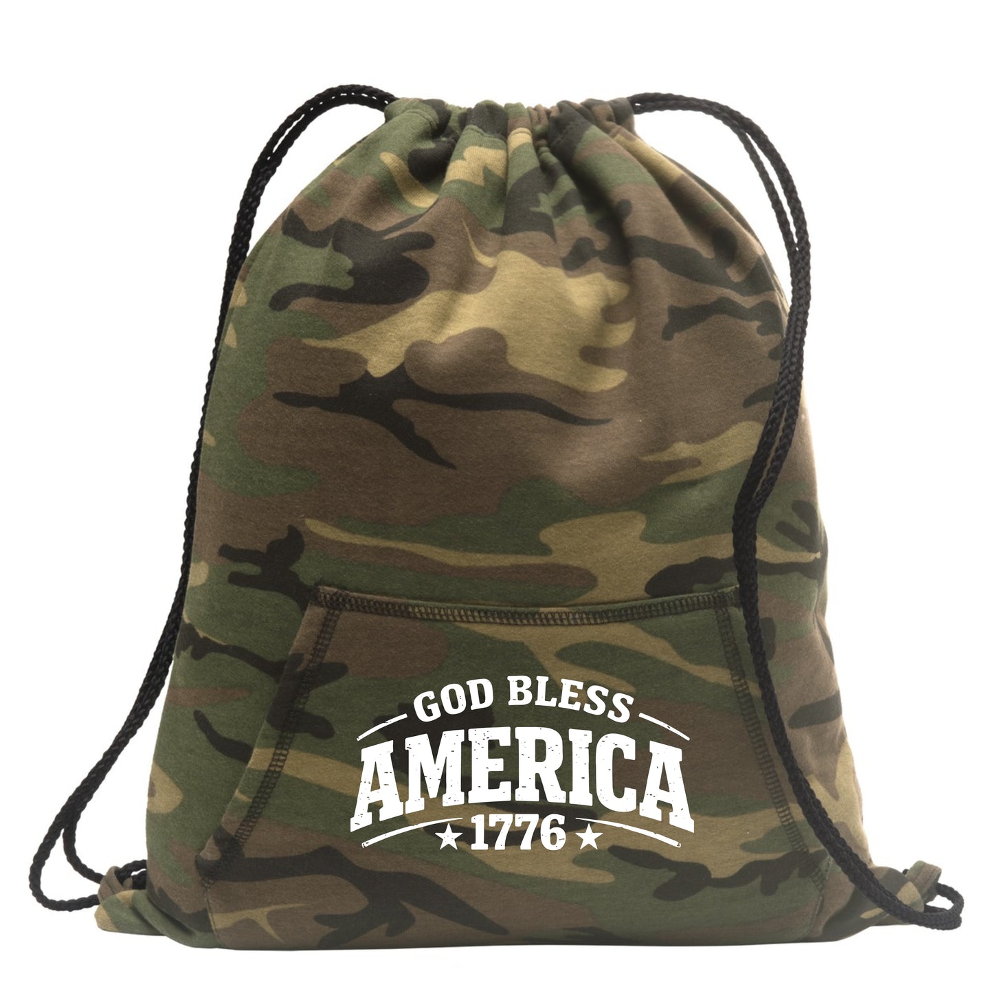 God Bless America Sweatshirt Cinch Bag