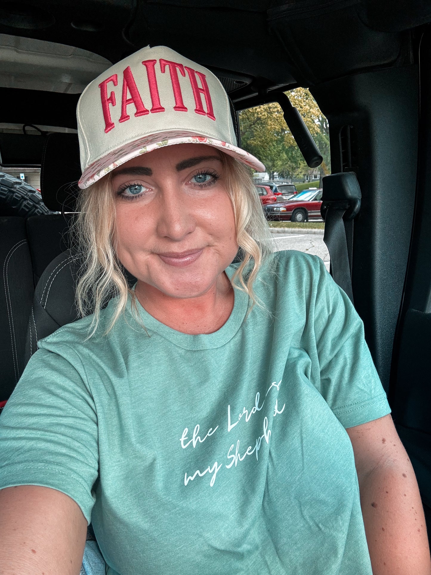 Faith Floral Trucker Hat