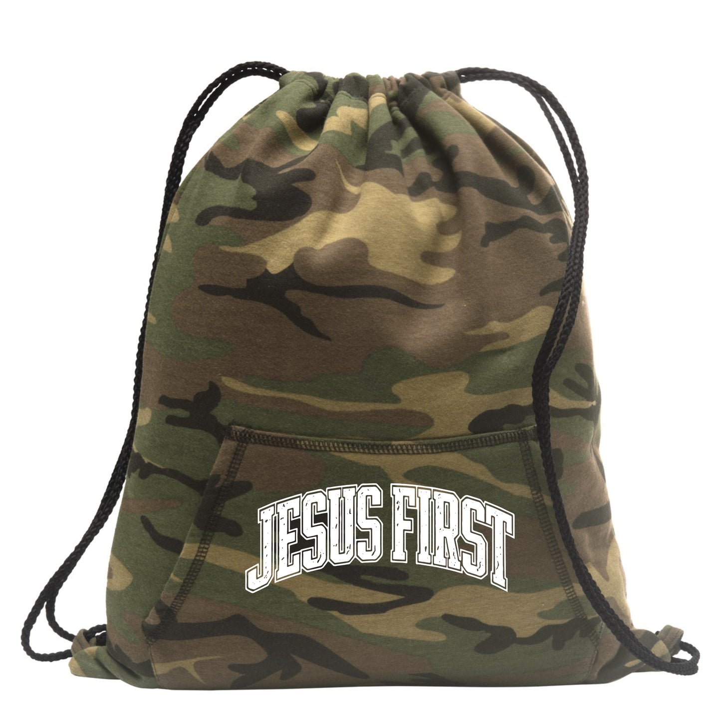 Jesus First Sweatshirt Cinch Bag