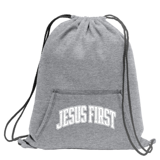 Jesus First Sweatshirt Cinch Bag